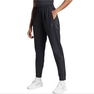 adidas pacer all gym 3-stripes woven mid-rise jogger athletic pants size L